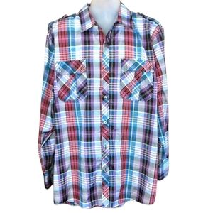 Brooklyn State Plaid Casual Button Down‎
